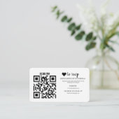 QR-code RSVP Trouwwebsite Eenvoudige Foto Respons Informatiekaartje (Staand voorkant)