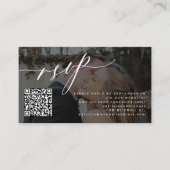 QR-code RSVP website voor eenvoudige fotobruiloft Informatiekaartje (Voorkant)