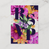 QR-code RSVP Weddenschap Donkere blauwe kleurige F Informatiekaartje (Achterkant)