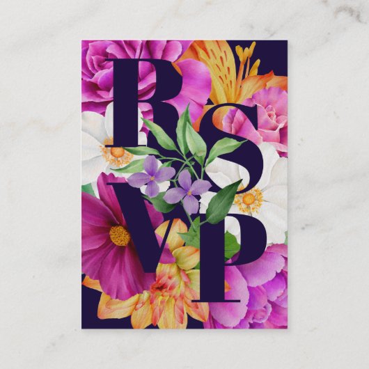 QR-code RSVP Weddenschap Donkere blauwe kleurige F Informatiekaartje (Achterkant)