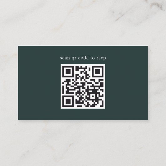 QR-code RSVP Weddenschap Rustic Mountain Pine Informatiekaartje (Achterkant)