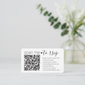 QR-code RSVP Weddenschap Website Eenvoudige fotore Informatiekaartje (Staand voorkant)