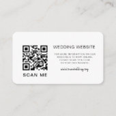 QR code RSVP Weddenschap Website Foto Informatiekaartje (Voorkant)