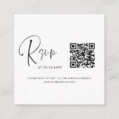 QR-code RSVP Weddenschap Website Informatiekaartje (Voorkant)