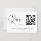 QR Code RSVP Weddenschap Website Kaartje (Voorkant)