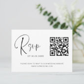 QR Code RSVP Weddenschap Website Kaartje (Staand voorkant)