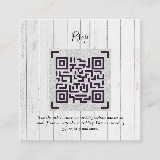 QR CODE RSVP Wedding Details Accommodatie Gifts Informatiekaartje (Voorkant)