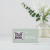 QR CODE RSVP Wedding Details Accommodatie Gifts Informatiekaartje (Staand voorkant)
