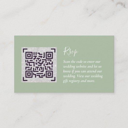 QR CODE RSVP Wedding Details Accommodatie Gifts Informatiekaartje (Voorkant)