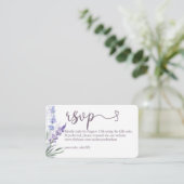 QR-code RSVP Wedding Elegant Lavender Informatiekaartje (Staand voorkant)