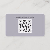 QR-code RSVP Wedding Elegant Lavender Informatiekaartje (Achterkant)