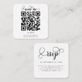 QR Code RSVP Wedding RSVP Kaarten (Voorkant / Achterkant)