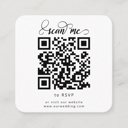 QR Code RSVP Wedding RSVP Kaarten (Voorkant)