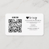 QR Code RSVP Wedding Website Simple Photo Response Informatiekaartje (Voorkant)