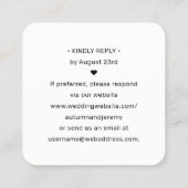 QR Code RSVP Wedding Website Square Enclosure Kaar Vierkante Visitekaartje (Achterkant)