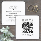 QR Code RSVP Wedding Website Square Enclosure Kaar Vierkante Visitekaartje