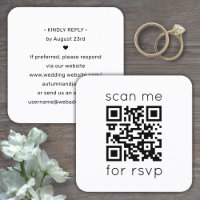 QR Code RSVP Wedding Website Square Enclosure Kaar