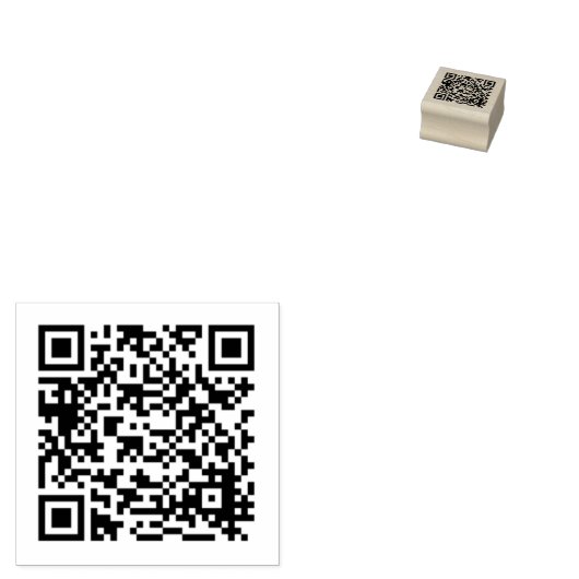 Qr-code Rubberstempel (Gestempeld)