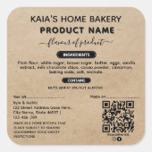 QR Code Rustic Cottage wet label (Voorkant)