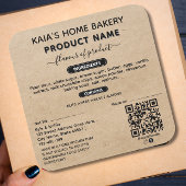 QR Code Rustic Cottage wet label