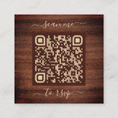 QR-code Rustic Eucalyptus Greenery Wedding RSVP Informatiekaartje (Achterkant)