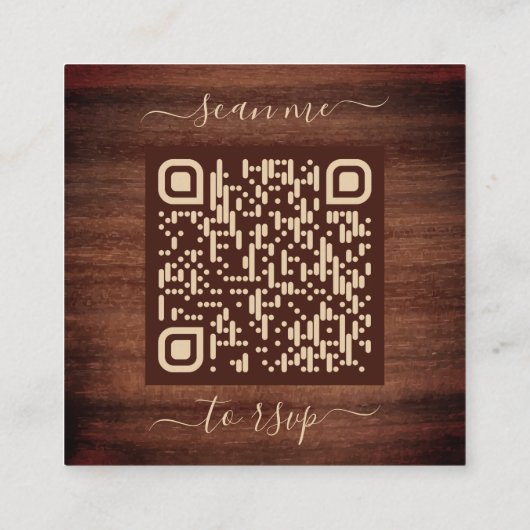 QR-code Rustic Eucalyptus Greenery Wedding RSVP Informatiekaartje (Achterkant)