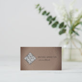 QR Code Rustic Folie Profiel Visitekaartje (Staand voorkant)