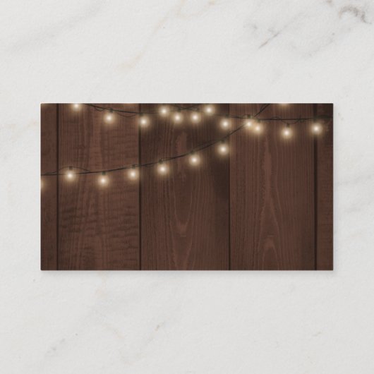 QR code rustiek land chique bruiloft RSVP Informatiekaartje (Achterkant)