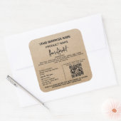 QR Code Rustiek Texas Cottage Law Eten label (Envelop)