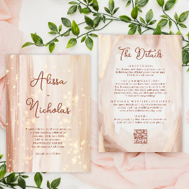 QR code Rustieke Terracotta Gouden Waterverf Bruil Kaart