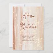 QR code Rustieke Terracotta Gouden Waterverf Bruil Kaart (Voorkant)