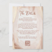 QR code Rustieke Terracotta Gouden Waterverf Bruil Kaart (Achterkant)