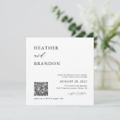 QR Code Rustieke Uitnodiging voor het Trouwplein (Staand voorkant)