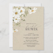 QR Code Rustieke Waterverf Daisy Vrijgezellenfeest Kaart (Voorkant)