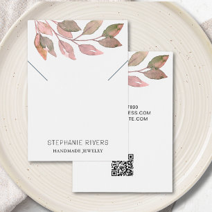QR Code Rustieke Waterverf Ketting Display Kaart