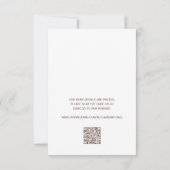 QR code rustieke winter bos bruiloft Save The Date (Achterkant)