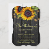 QR code rustig land - bruiloft met zonnebloempitte Kaart (Voorkant)