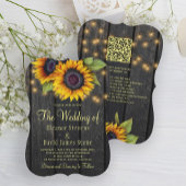 QR code rustig land - bruiloft met zonnebloempitte Kaart