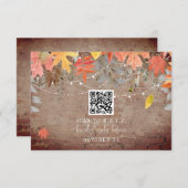 QR-code Rustige Brick Fall Wedding RSVP Kaartje (Voorkant / Achterkant)