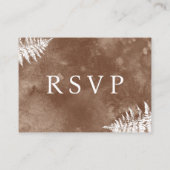Qr-code Rustige Waterverf Wild Fern RSVP Informatiekaartje (Achterkant)