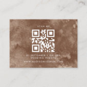 Qr-code Rustige Waterverf Wild Fern RSVP Informatiekaartje (Voorkant)