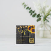 QR code rustige zonnebloempitten RSVP Informatiekaartje (Staand voorkant)