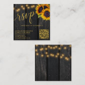 QR code rustige zonnebloempitten RSVP Informatiekaartje (Voorkant / Achterkant)