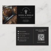 QR Code Rustische Ambachtelijke Zuurdesembrood Ba Visitekaartje (Voorkant / Achterkant)