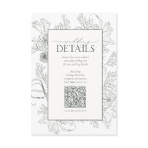 QR Code Sage Green Floral Weddenschap Details