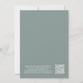 QR-code Sage Groene achtergrond voor Vellum Overla Kaart (Achterkant)