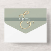 QR Code Sage Groene Trouw Alles In Eén Uitnodiging (Achterkant)