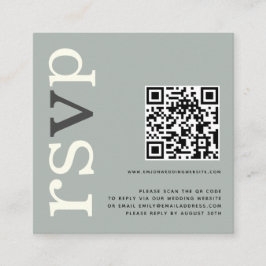 QR Code Sage Ivory Wedding Online RSVP Informatiekaartje