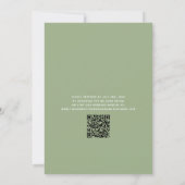 QR Code Sage Typografie Weddenschap Kaart (Achterkant)