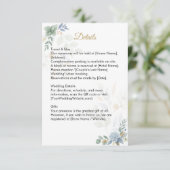 QR Code Salie Groene Bloemen Waterverf bruiloft Informatiekaartje (Staand voorkant)